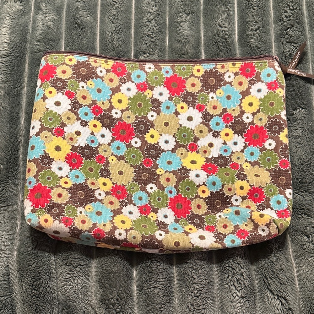 Thirty-One Floral Multi-Color Canvas Pouch